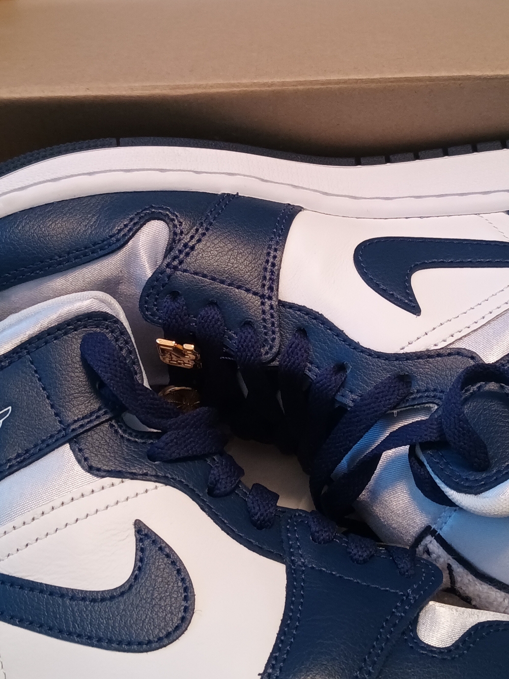 Nike Menβs Navy and White Low-Top Sneakers